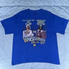 WWE WWE リックフレアー　ランディサベージ　プロレスTシャツ　古着　青