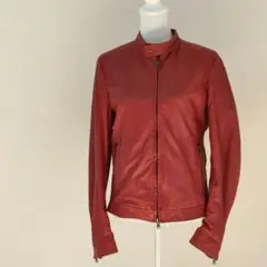 【訳アリ品】crops クロップス ライダース パンチングレザージャケット 花柄