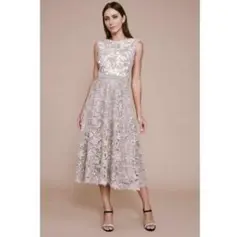 TADASHI SHOJI ピンタックジャージーガウン