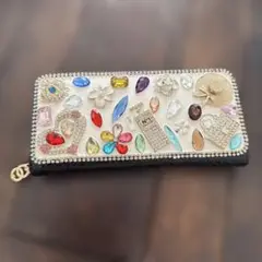 ビジューキラキラ長財布