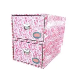 花柄　ヴィンテージ風　収納缶　2個セット　最高級　衣装缶