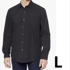 ☀️新品未使用☀️長袖スリムフィットシャツ M メンズ 日本L 無地 綿100%