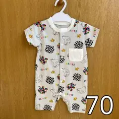 《新品》 エルマー ベビー 半袖 ロンパース グレー 70cm