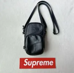 Supreme 19FW パッチワーク ショルダーバック ブラック 人気アイテム】シュプリーム パッチワーク レザー ショルダー