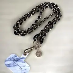 Francfranc スマートフォンストラップ チェーン 黒