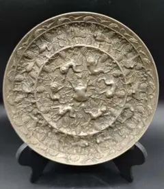 中国古玩　古銅　海獣葡萄鏡　178g 幅約10.2㎝　東さ7-0612③ 海獣葡萄鏡 文化遺産オンライン