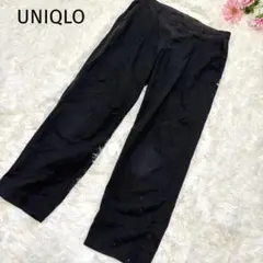 【ユニクロ】ドライストレッチクロップドパンツ　黒　ブラック　M スラックス