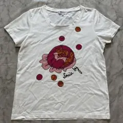 sonia rykiel 半袖　Tシャツ　L ホワイト　ラインストーン