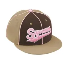 Supreme Piping Script Logo New Era "Tan"