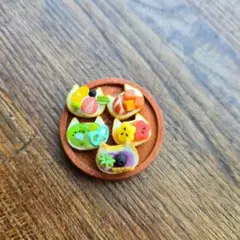 《ねこパン　５個》デコパーツ　フェイクフード
