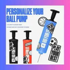 プルインフレシステム付きボールポンプ あらゆるスポーツボールに最適 エアポンプ