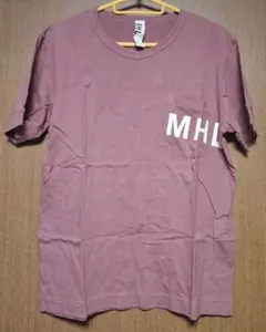 MHL. プリント 半袖Tシャツ ポケット Tシャツ ピンク