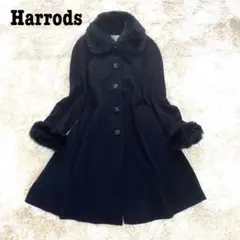✨極美品✨ Harrods ファーコート アンゴラ混 ブラック S〜M相当