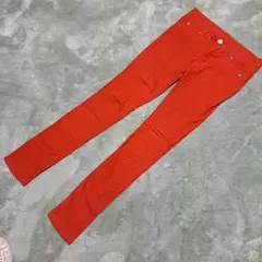 スリムパンツ☆濃いオレンジ☆未使用☆