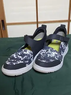 fitfit 軽量プリントシューズ ブルー系 24cm 美品