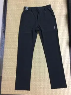 カジュアル パンツ ストレッチ ゴルフ ロングパンツ 黒 ズボン ブラック S