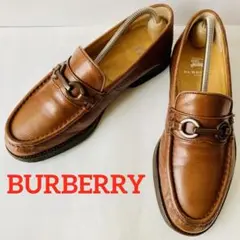 BURBERRY バーバリー 茶色 ビットローファー 25cm 除菌・消臭済み