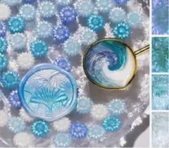 【数量限定】シーリングスタンプ ワックス　オーロラ系　ひまわり型《清流》①