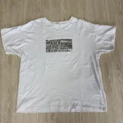 hellamメタリックプリント ホワイト Tシャツ 半袖