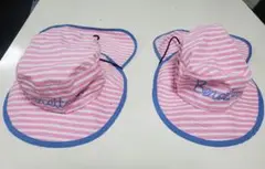 マリンハット ピンク色 BENETTON ビーチ サーフハット(2本 )
