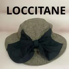 【ロクシタン】こげちゃと黒リボンの広いつばハット(新品未使用品)