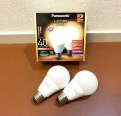 【2個 パナソニック プレミア LED E26 40W 電球色 485ルーメン】