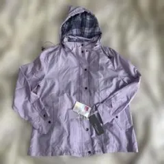 新品 未使用 撥水 UVカット パーカー フード付き パープル 薄手 M-L