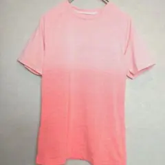速乾Tシャツ　レディース　S　ピンク系グラデーション