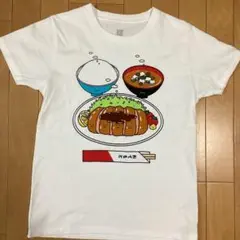 美品 グラニフ とんかつ 半袖 Tシャツ カットソー SSサイズ ホワイト