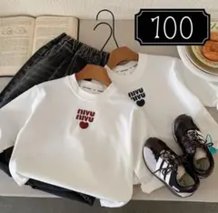プリント長袖Tシャツ 100cm ロンT 男女