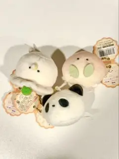 つぶらな瞳の中華街　ももまん　べびしゅうまい　ぱんだまんキーホルダー　3個セット