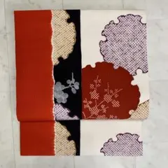正絹 絞り雪輪模様 名古屋帯