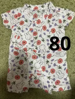 ミッフィー　花柄 甚平 70cm