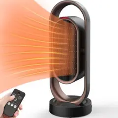 セラミックヒーター 電気ファンヒーター 3段階切替 リモコン付き