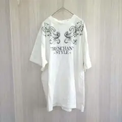グワナー トップス カットソー Tシャツ 大きいサイズ 白 3L 春夏秋