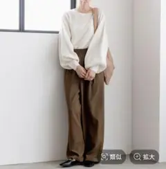 【美品】【9/1まで】LEPSIM ボリュームショートプルオーバー　ホワイト