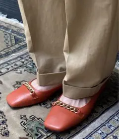 FABIO RUSCONI ファビオルスコーニ スクエアトゥサケットパンプス