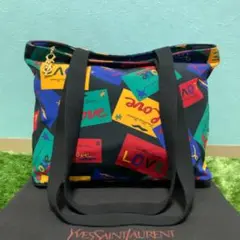 【良品】Yves Saint Laurent YSL LOVE トートバッグ