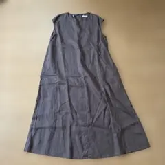 【アデイインザライフ】リネン100% フレンチスリーブ ワンピース