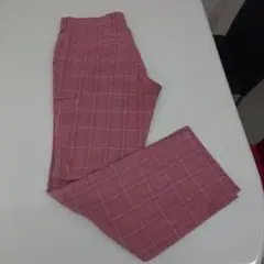 ☆ 美品 赤 チェック柄 メンズ ゴルフパンツ ウエスト85cm ☆