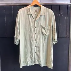 USA古着 100%シルク TRADER BAY 半袖シャツ