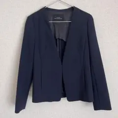 美品✨green label relaxing ノーカラージャケット ネイビー