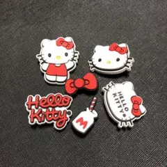 【新品】ハローキティ クロックス　大きめアクセサリー　6個セット　ジビッツ