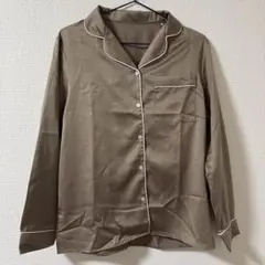 【GU】ブラウン パジャマセットボタン付き