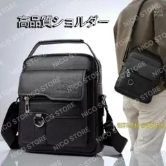 ショルダーバッグ 2wayバッグ 斜め掛けバッグ メンズ ビジネス 新品 黒色
