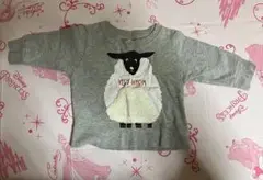 羊プリント グレー トレーナー