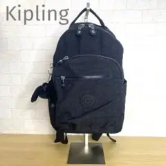 美品✨Kiplingキプリング　黒　ブラック　リュックサック　ゴリラチャーム