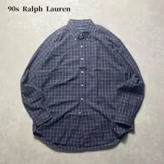 90s Ralph Lauren BLAKEボタンダウンチェックシャツ長袖BD