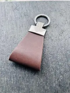 ブラウンレザーキーリング