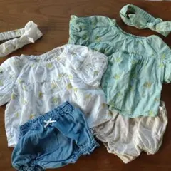【70サイズ】ミモザ柄シャツ